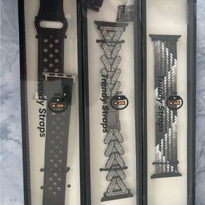 Women's Watch Bands - Black, Silver, Gray - for Apple Watches